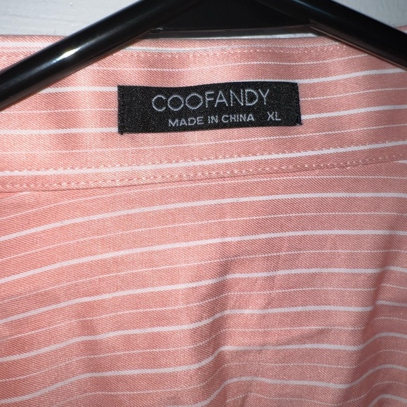 Pink and white striped casual button-down shirt - Picture 3 of 4